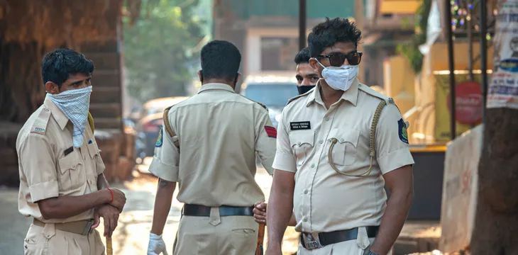 India, GOA, Arambol, Police (CRPF) personnel