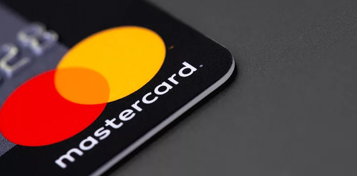 closeup shot of a mastercard