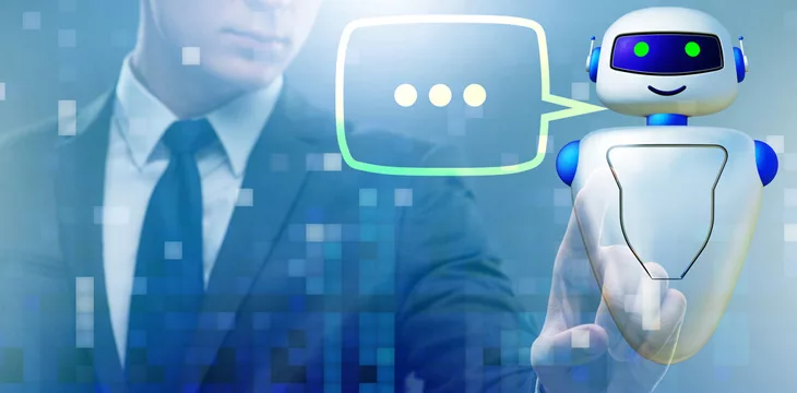 Concept of chat bot in modern business communication