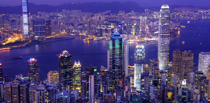 Hong Kong skyline at night