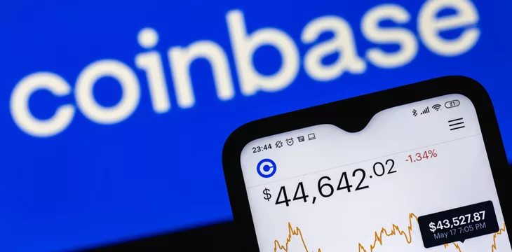 Coinbase app on mobile phone