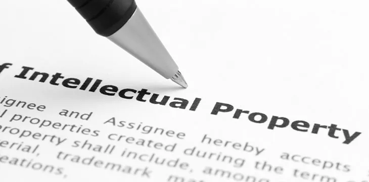 Intellectual property written on a paper