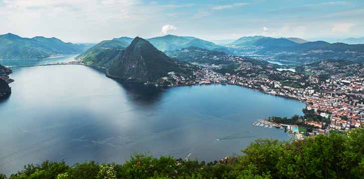 Lugano, Switzerland skyview