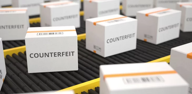 White boxes on conveyor