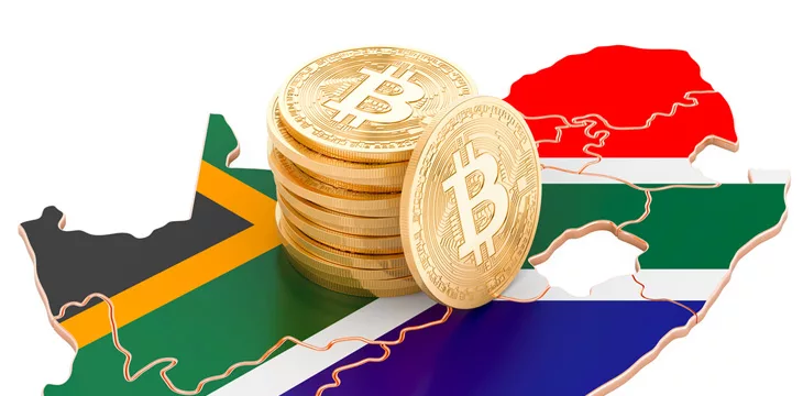 Digital asset with South Africa map