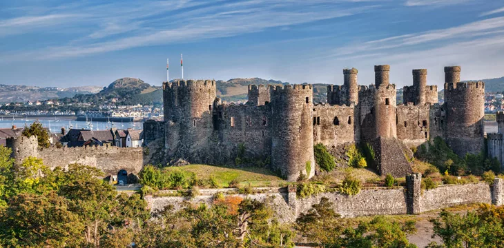 Famous Conwy Castle in Wales, United Kingdom