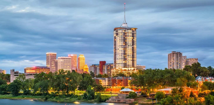 Oklahoma, USA downtown skyline