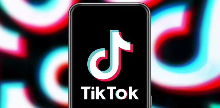 TikTok app on a mobile phone