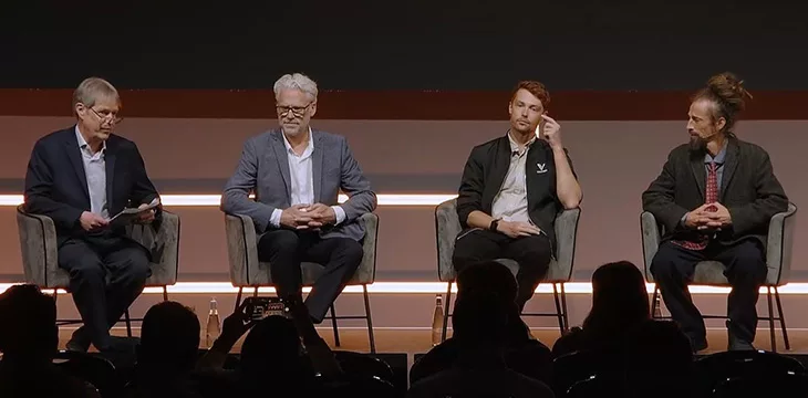 Charles Miller, Kevin Alkema, Jake Campton and Gregory Ward on stage