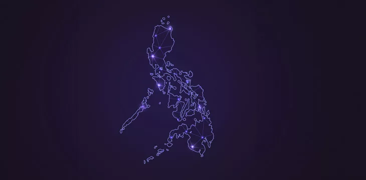 Digital network map of Philippines