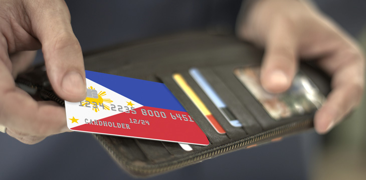 Philippine card inside the wallet