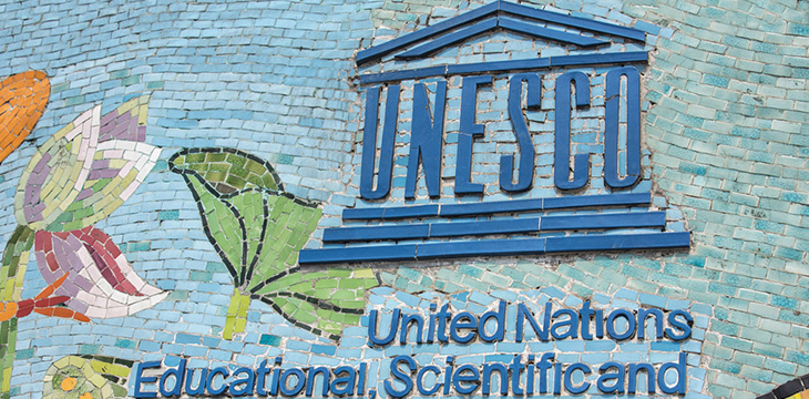 UNESCO logo on longest mosaic wall